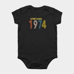 1974 vintage retro year Baby Bodysuit